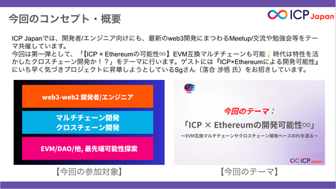 【開催レポート】【ICP × Ethereumの可能性♾️】EVM互換マルチチェーンも可能💡時代は特性を活かしたクロスチェーン開発か！？
