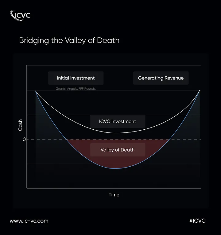インターネット コンピュータ ベンチャー キャピタル: 死の谷を乗り越える